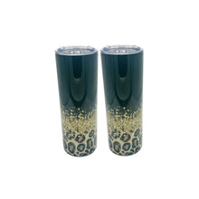 Load image into Gallery viewer, Black and Cheetah Print Tumbler
